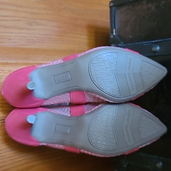 Lottini-red, pointy-toe, mesh/ illusion booties, size 8.5 - Picture 8 of 9